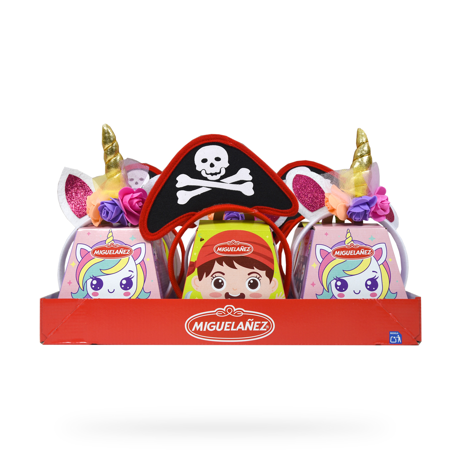 Caja Diadema Unicornio y Pirata.