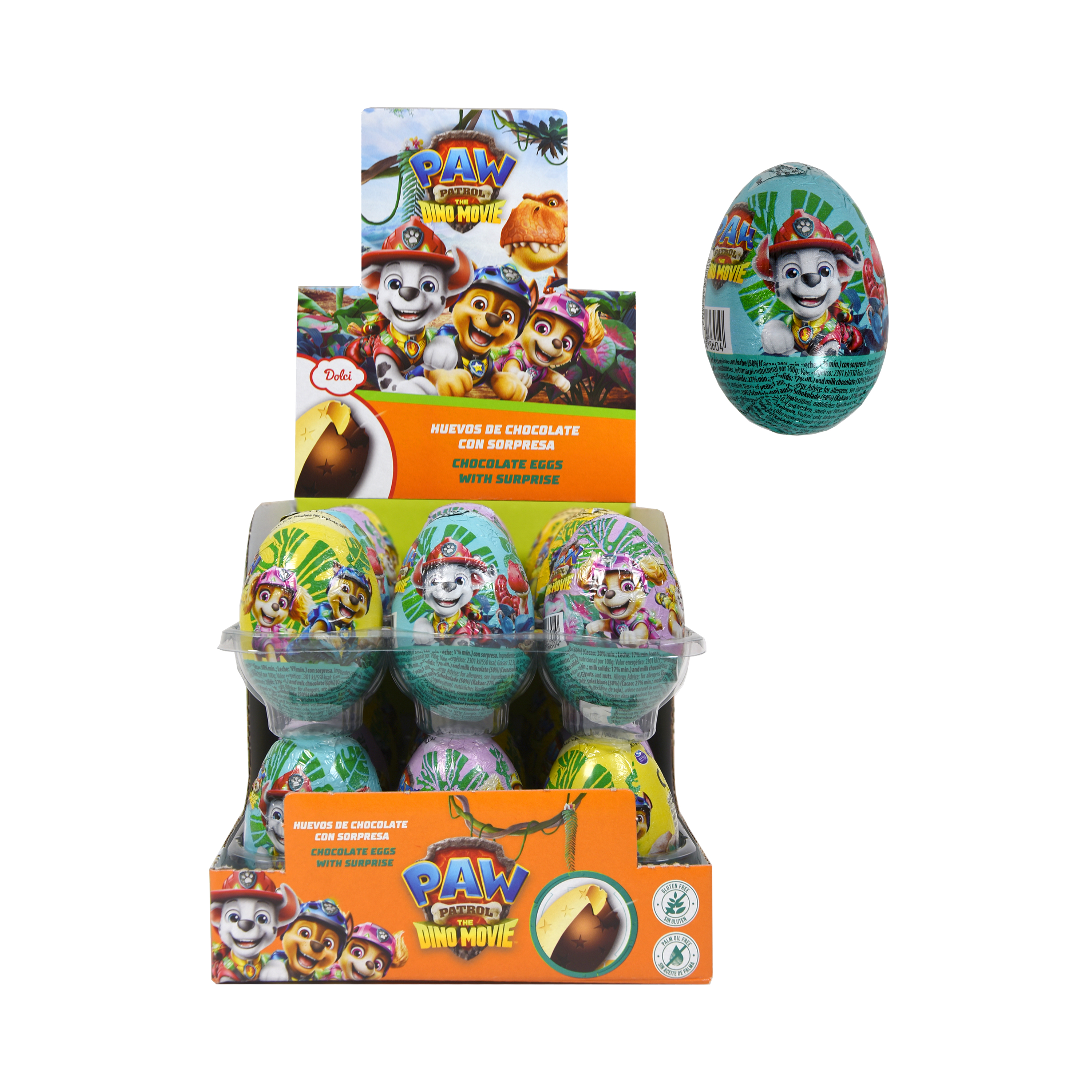 Huevo de chocolate Paw Patrol. 20 gr.